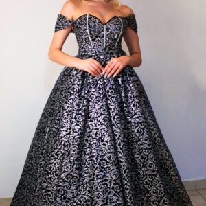 Vestido Preto & Prata Realeza